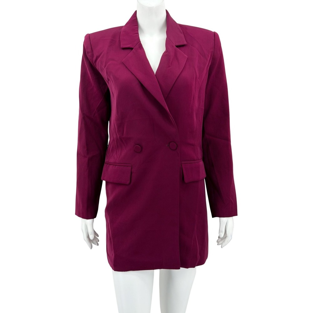 Endless Rose Blazer Womens XS Wine Double Breasted Preppy Career Office Corpcore